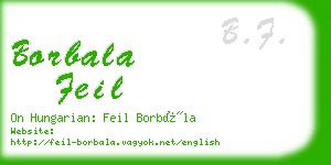 borbala feil business card